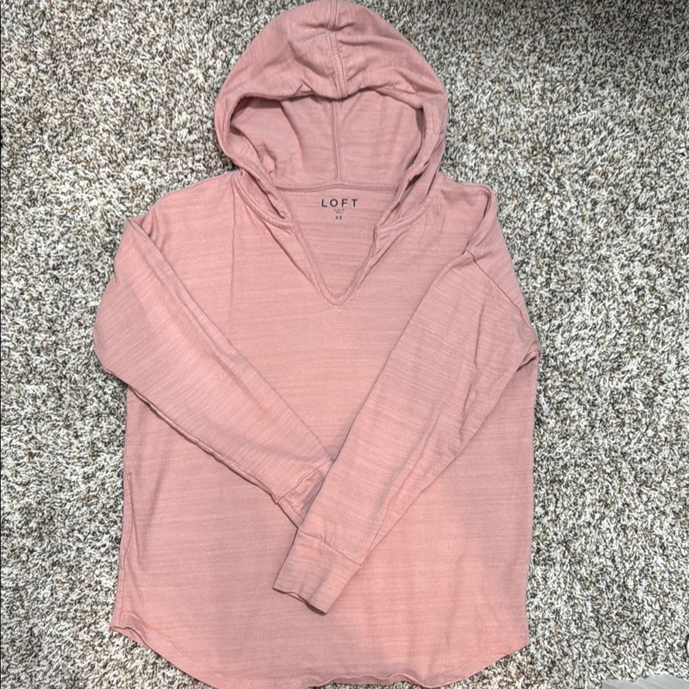 LOFT Blush Hooded Sweatshirt